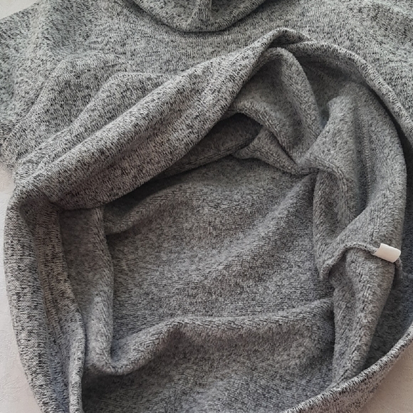 Idealogy White, Dark And Light Grays Cowl Neck Shirt Fleece Lined Women's Sz L - Picture 10 of 14